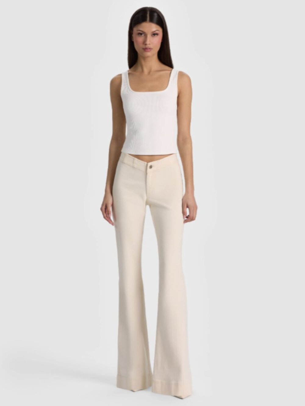 CHELSEA CROPPED FLARE JEAN OFF WHITE